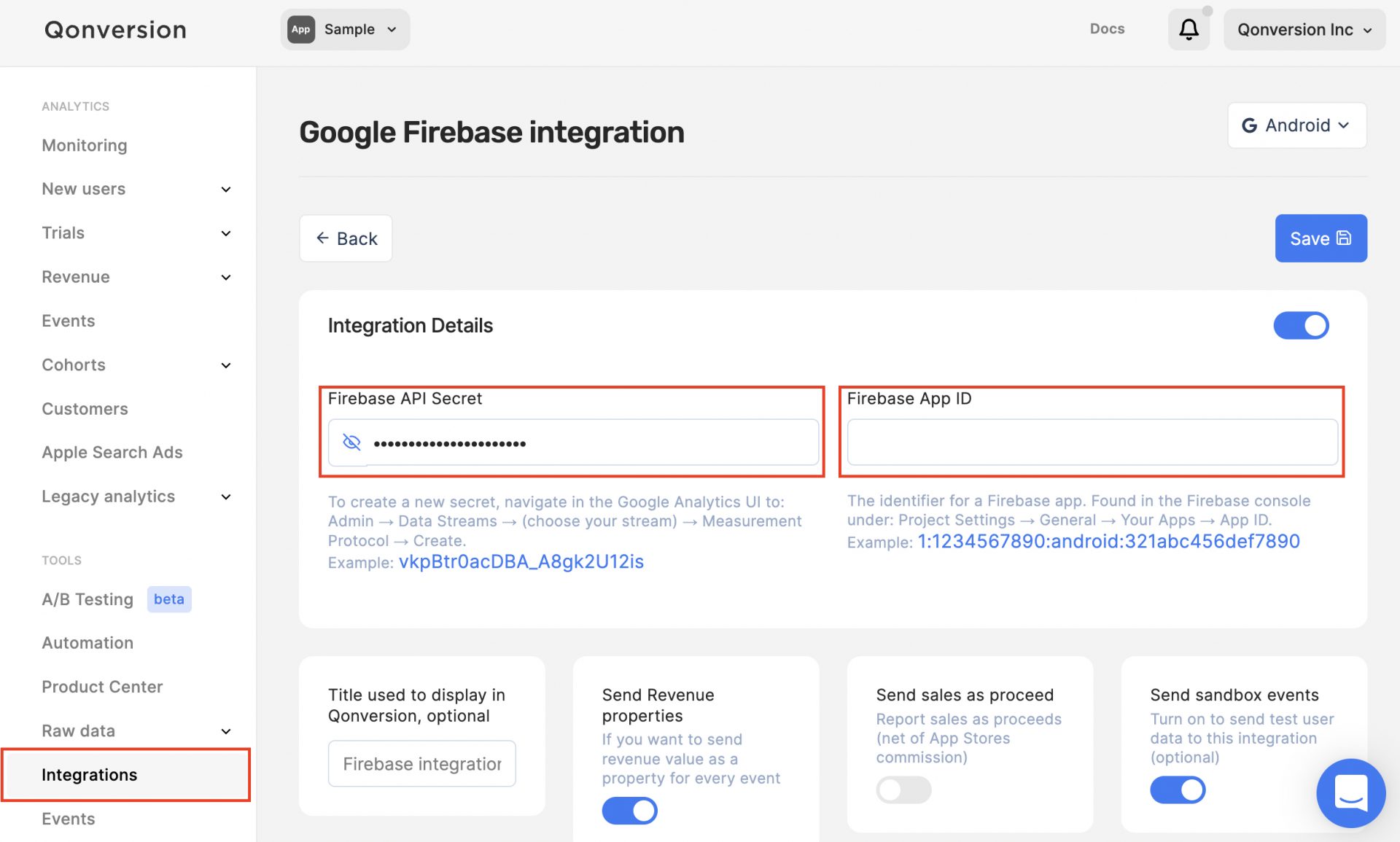 Qonversion Firebase Integration